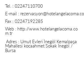 Hotel Angelacoma iletiim bilgileri